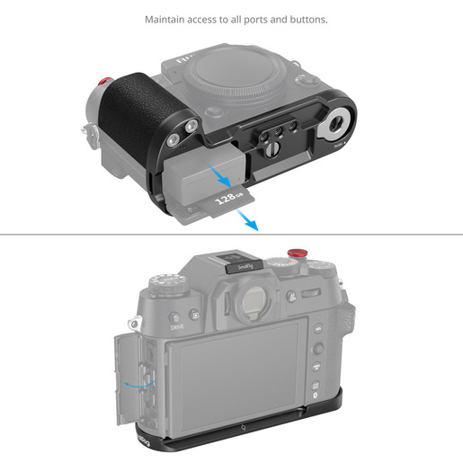 SmallRig 4783 Silicone L-Shape Handle für Fujifilm X-T50 Schwarz