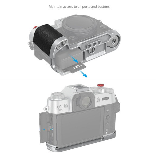 SmallRig 4713 Silicone L-Shape Handle für Fujifilm X-T50 Silber