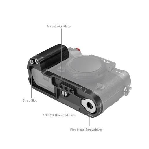 SmallRig 4783 Silicone L-Shape Handle für Fujifilm X-T50 Schwarz